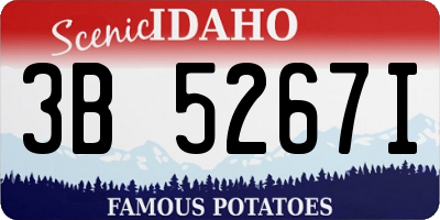ID license plate 3B5267I