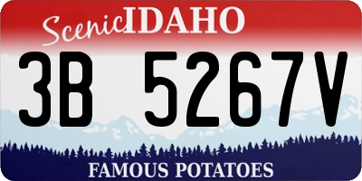 ID license plate 3B5267V
