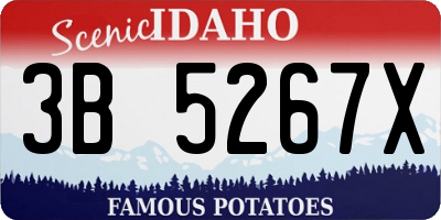ID license plate 3B5267X