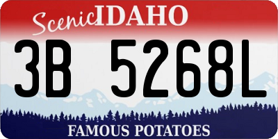 ID license plate 3B5268L