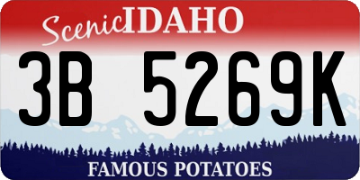 ID license plate 3B5269K