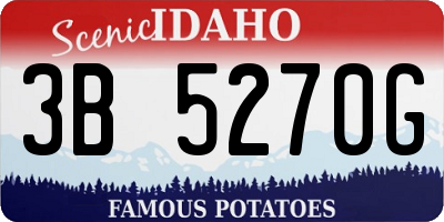 ID license plate 3B5270G