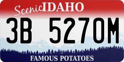 ID license plate 3B5270M