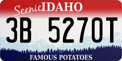 ID license plate 3B5270T