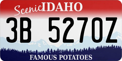 ID license plate 3B5270Z