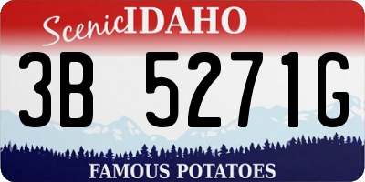 ID license plate 3B5271G