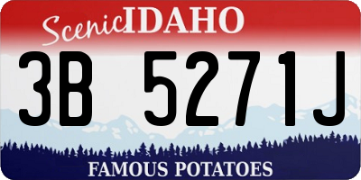 ID license plate 3B5271J