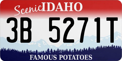 ID license plate 3B5271T