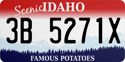 ID license plate 3B5271X