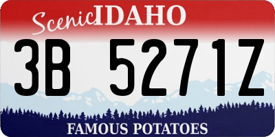 ID license plate 3B5271Z