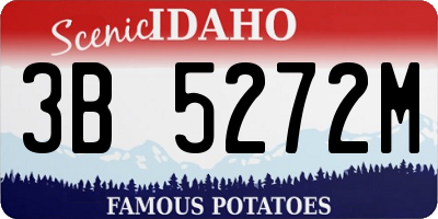 ID license plate 3B5272M