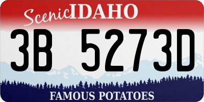 ID license plate 3B5273D