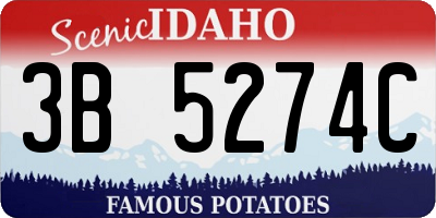 ID license plate 3B5274C
