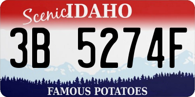 ID license plate 3B5274F