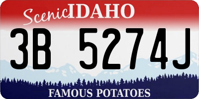 ID license plate 3B5274J