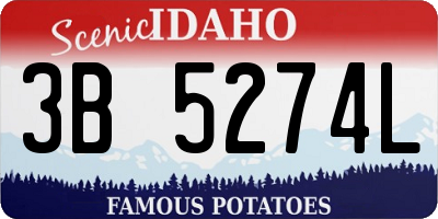 ID license plate 3B5274L