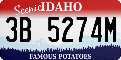 ID license plate 3B5274M