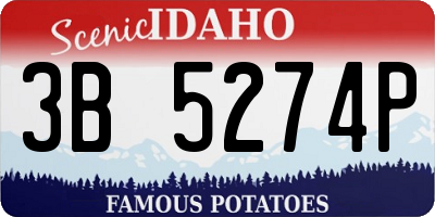 ID license plate 3B5274P