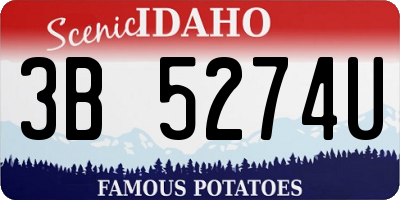ID license plate 3B5274U