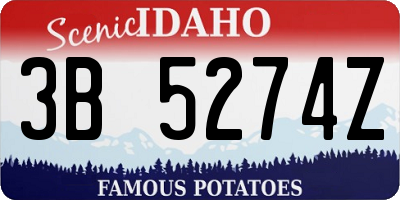 ID license plate 3B5274Z