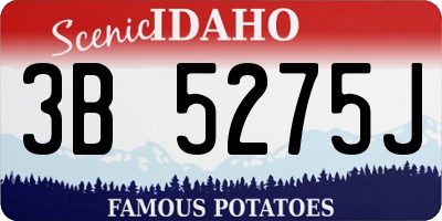 ID license plate 3B5275J
