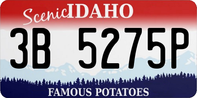 ID license plate 3B5275P