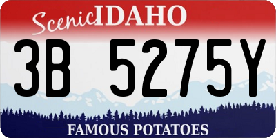 ID license plate 3B5275Y