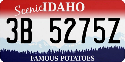 ID license plate 3B5275Z