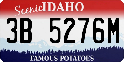 ID license plate 3B5276M