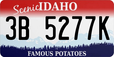 ID license plate 3B5277K