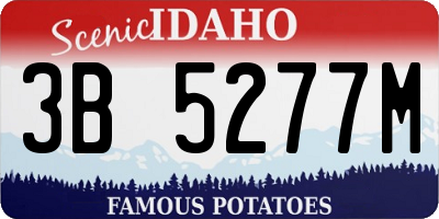 ID license plate 3B5277M