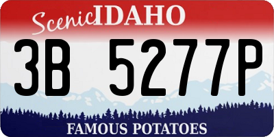 ID license plate 3B5277P
