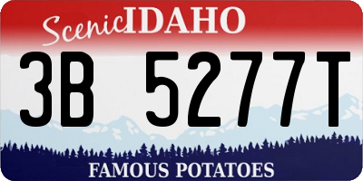 ID license plate 3B5277T