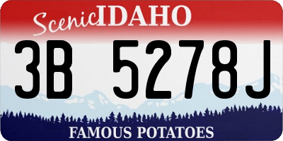 ID license plate 3B5278J