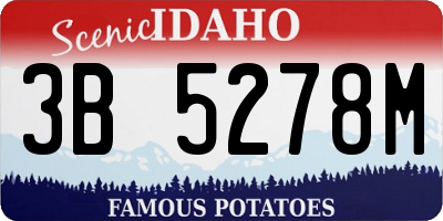 ID license plate 3B5278M
