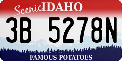ID license plate 3B5278N