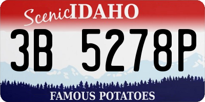 ID license plate 3B5278P