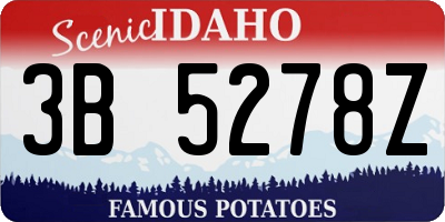 ID license plate 3B5278Z