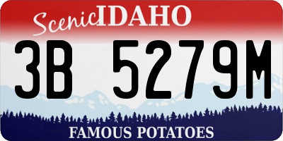 ID license plate 3B5279M