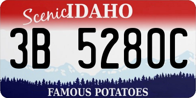 ID license plate 3B5280C