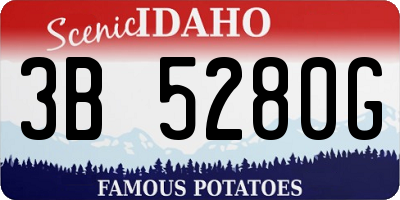 ID license plate 3B5280G