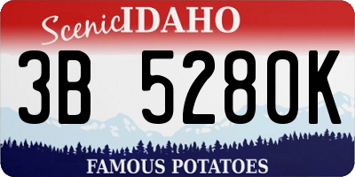 ID license plate 3B5280K