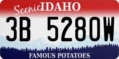 ID license plate 3B5280W