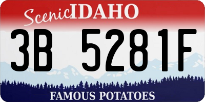 ID license plate 3B5281F