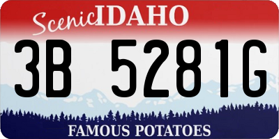 ID license plate 3B5281G