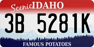 ID license plate 3B5281K