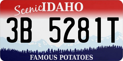 ID license plate 3B5281T
