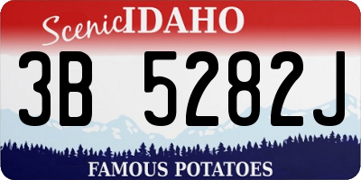 ID license plate 3B5282J