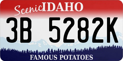 ID license plate 3B5282K