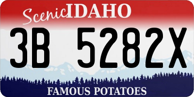 ID license plate 3B5282X